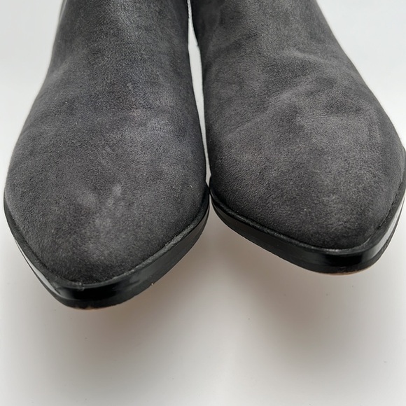 14th & Union Braxten Gray Ankle Block Heel Pointed Boots Booties Size 7.5 - Picture 8 of 13